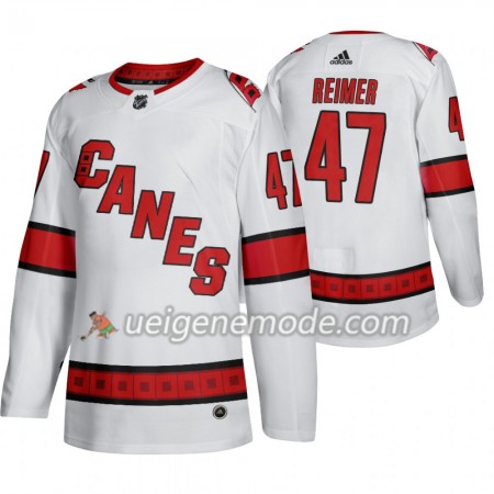 Herren Eishockey Carolina Hurricanes Trikot James Reimer 47 Adidas 2019-2020 Weiß Authentic